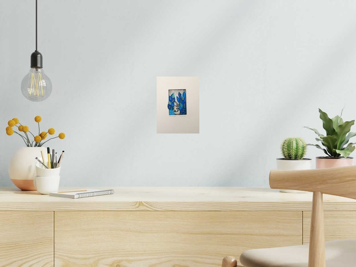 Estampe dans la jungle de NAVIEILLEVILLE dans un intérieur – 15 × 20 cm