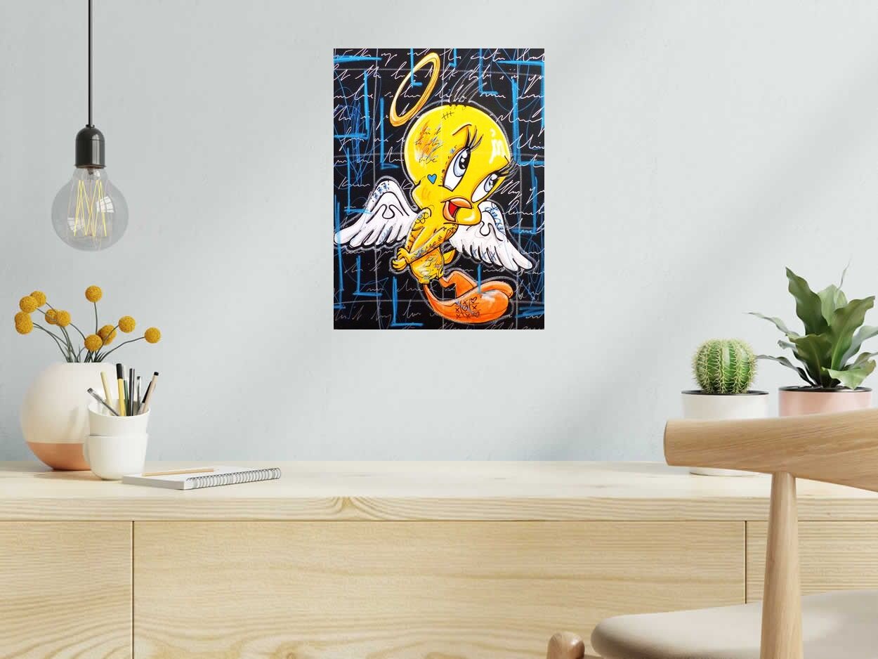 Estampe INNOCENT TI de ONIZBAR dans un intérieur – 30 × 40 cm