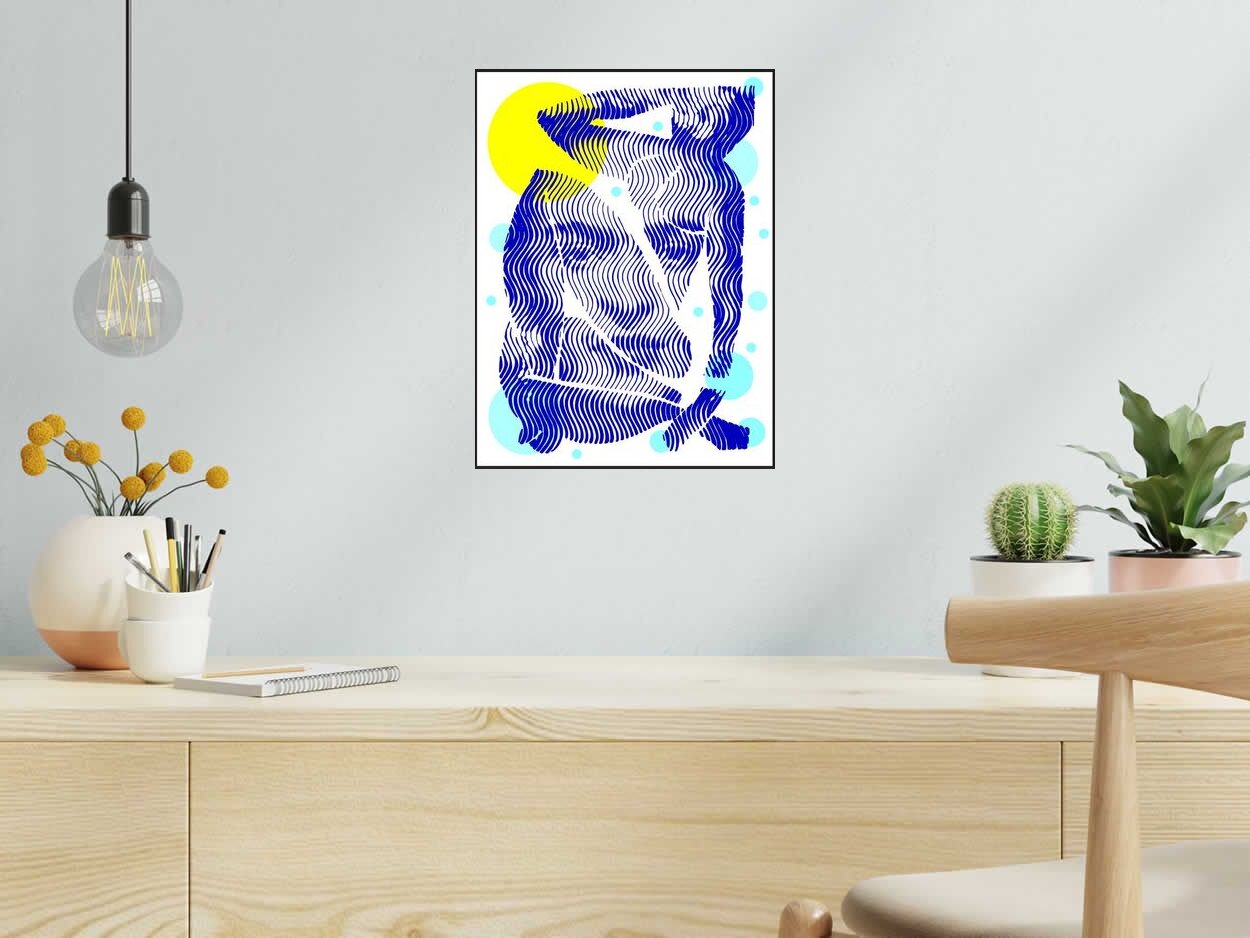 Estampe Matisse Frida de WAWAPOD dans un intérieur – 30 × 40 cm