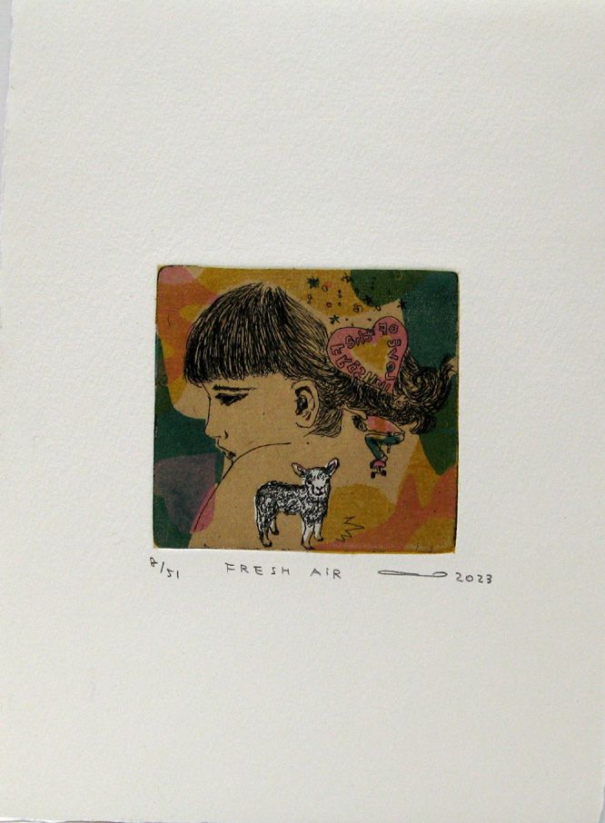 Editions d'art de ATSUKO ISHII a pour titre  fresh air style figuratif dim : ATSUKO ISHIIprix:40