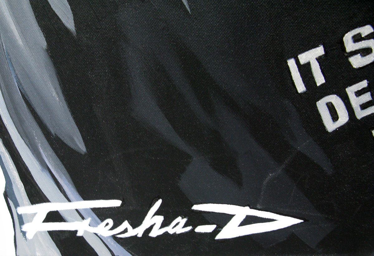 Tableau de FRESHA D a pour titre  Burna style figuratif dim : FRESHA Dprix:750