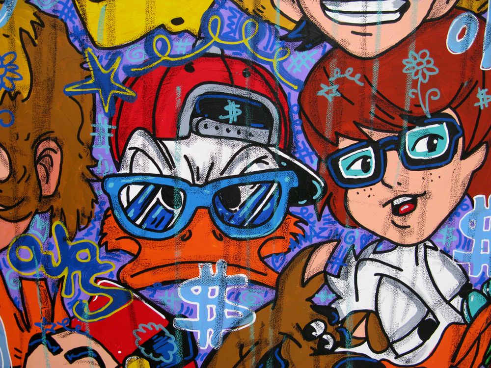 Tableau de RICO SAB a pour titre  Good vibes only style street pop art, street art dim : RICO SABprix:1350