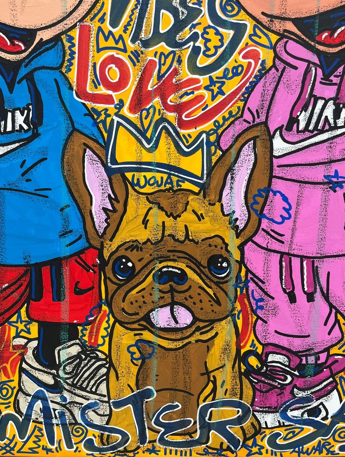 Tableau de RICO SAB a pour titre  Good Vibes style street pop art, street art dim : RICO SABprix:600