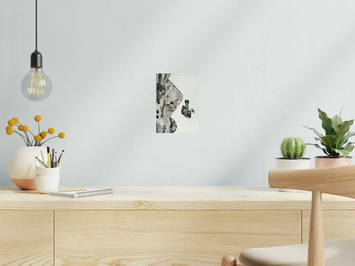 Gravure l'eau sur mars de ATSUKO ISHII dans un intérieur – 15 × 21 cm