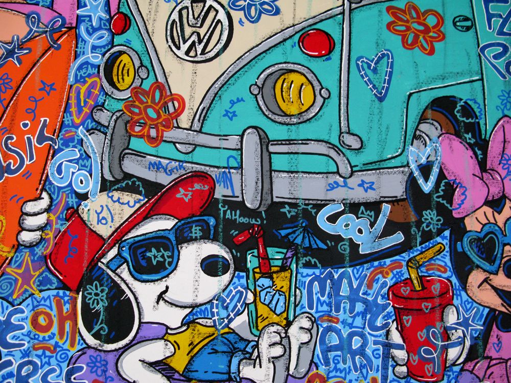 Tableau de RICO SAB a pour titre  Here comes the summer style street pop art, street art dim : RICO SABprix:2200