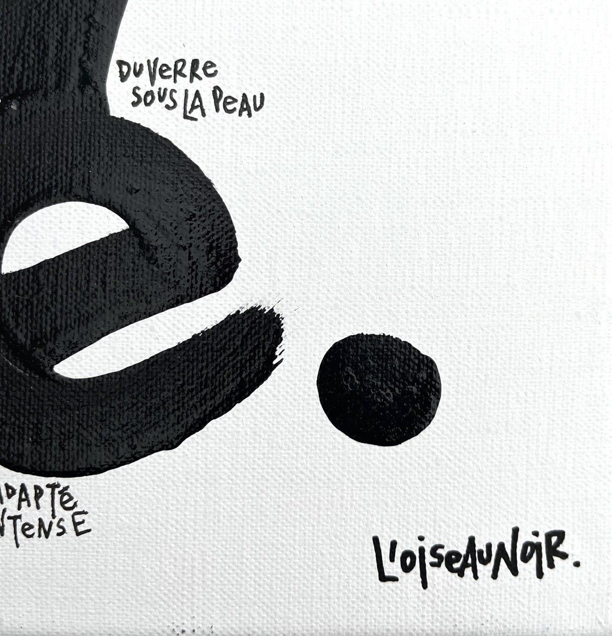 Tableau de L'OISEAU NOIR a pour titre  Hyper sensible style graphique dim : L'OISEAU NOIRprix:250