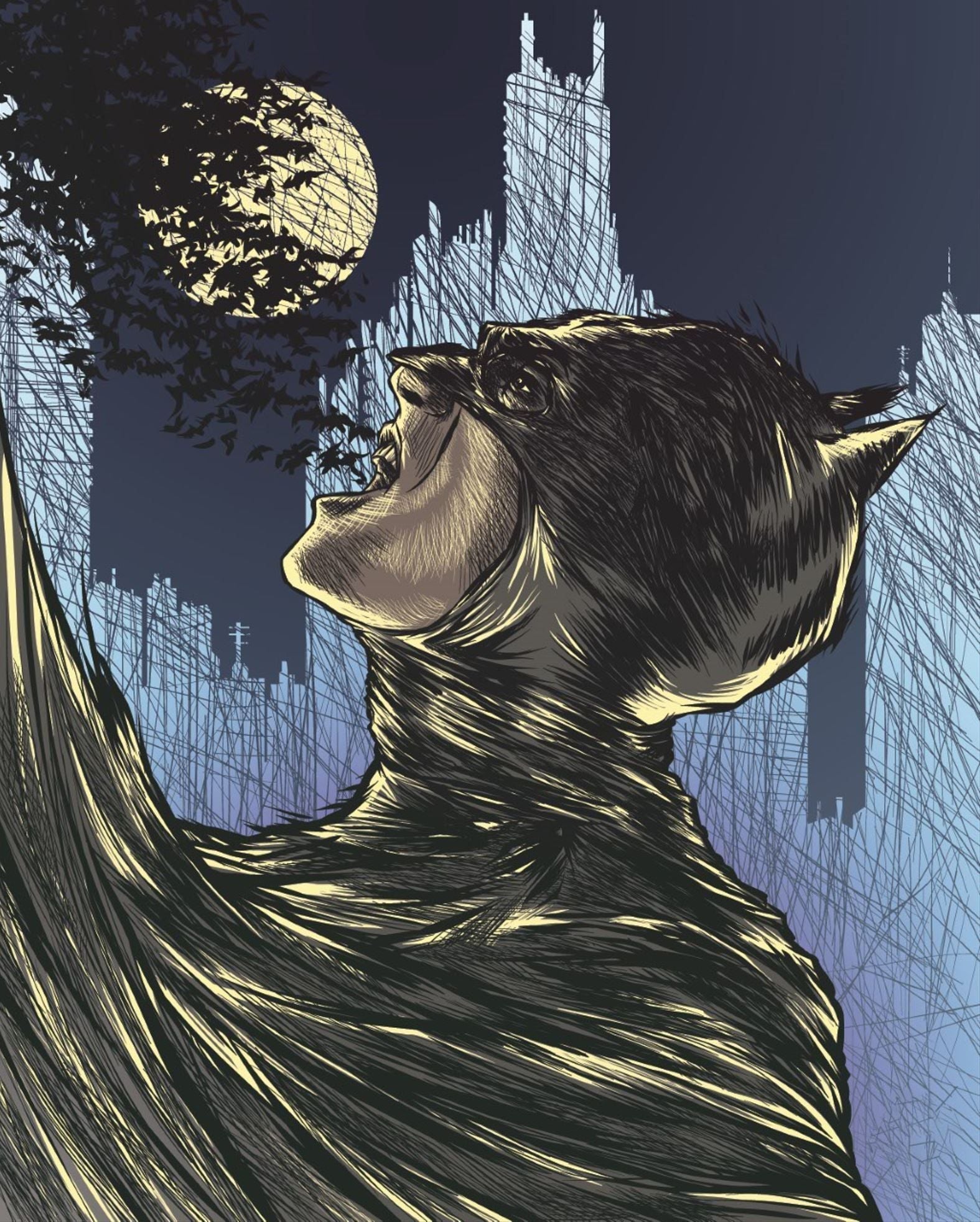 Editions d'art de Carlos Olmo a pour titre  I'am Gotham style figuratif dim : Carlos Olmoprix:80