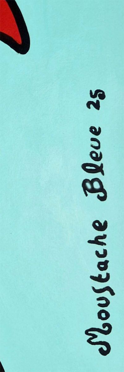 Dessin de MOUSTACHE BLEUE a pour titre  J'ai horreur des égoïstes ! style figuratif dim : MOUSTACHE BLEUEprix:70