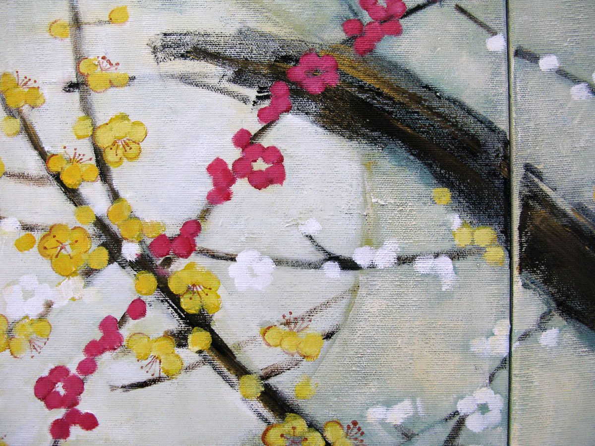 Tableau de JEONG MIN LEE a pour titre  Dyptique - Lueur à l'aube style figuratif dim : JEONG MIN LEEprix:720