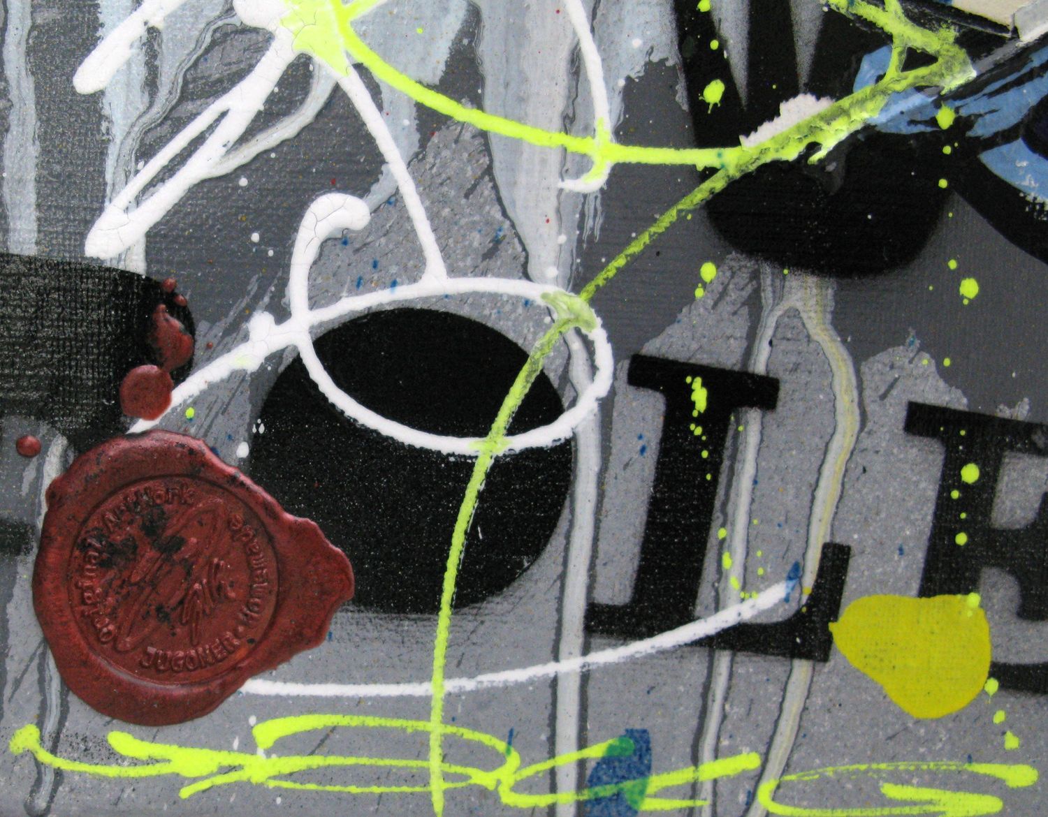 Tableau de JUG a pour titre  Guilty Scooby style street pop art, street art dim : JUGprix:700
