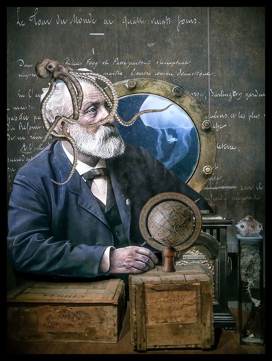 Editions d'art de OliR a pour titre  Jules Verne style grapique, figurative dim : OliRprix:70