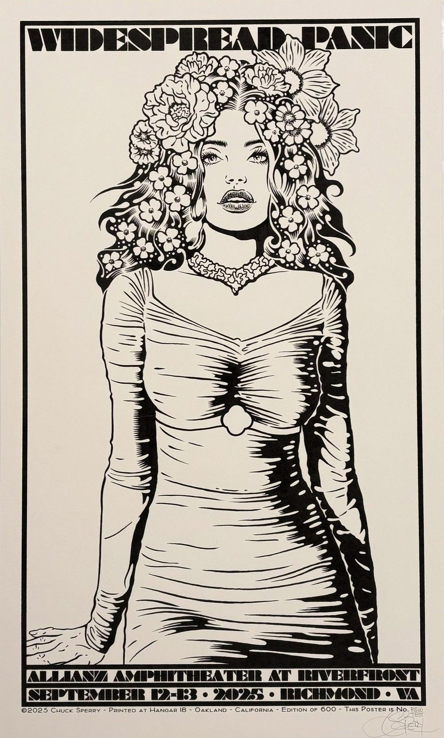 Editions d'art de CHUCK SPERRY a pour titre  JUNO, WIDSPREAD PANIC TEST N&B style expo chuck dim : CHUCK SPERRYprix:400