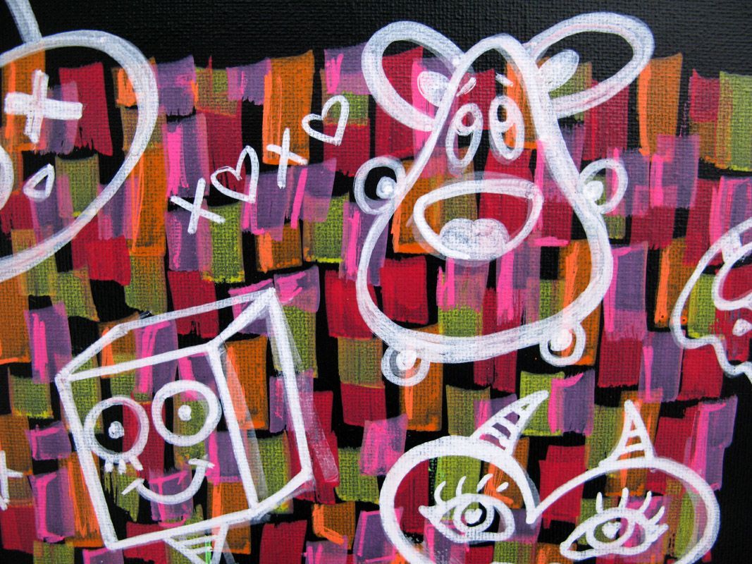 Tableau de LUSSY a pour titre  kawaï graff style graffiti, street pop art dim : LUSSYprix:80