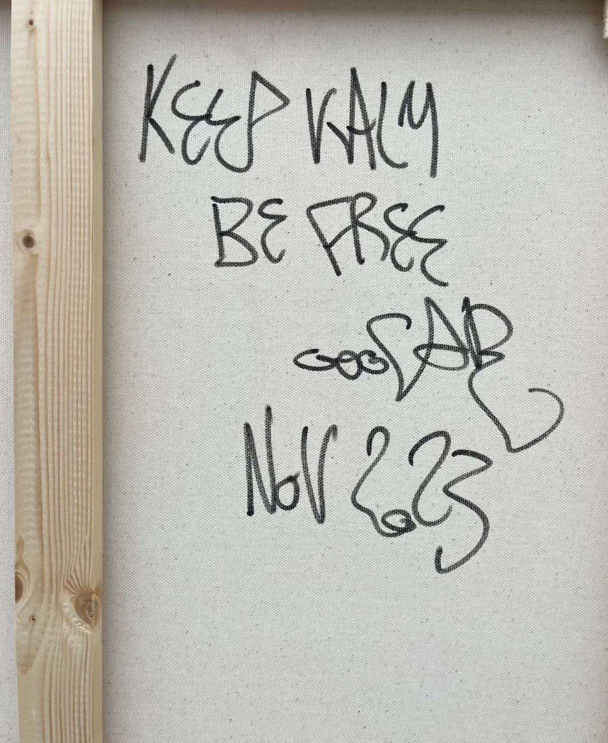 Tableau de RICO SAB a pour titre  Keep Kalm, Be Free style street pop art, street art dim : RICO SABprix:250