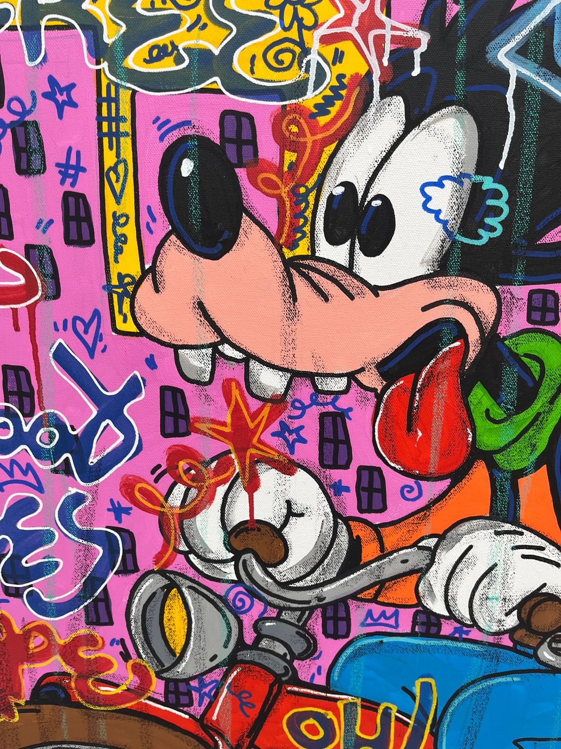Tableau de RICO SAB a pour titre  Krazy Dingo style street pop art, street art dim : RICO SABprix:600