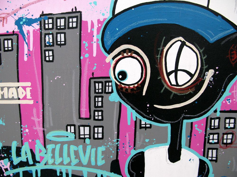 Tableau de DIDIER GOMEZ a pour titre  La belle vie style street pop art dim : DIDIER GOMEZprix:350