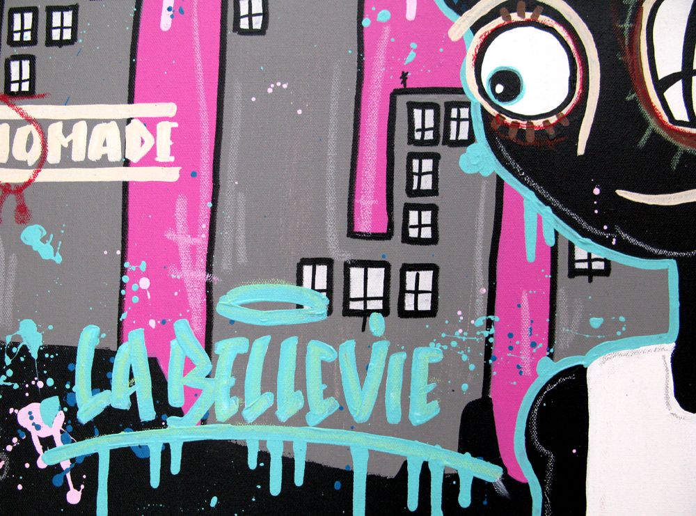 Tableau de DIDIER GOMEZ a pour titre  La belle vie style street pop art dim : DIDIER GOMEZprix:350