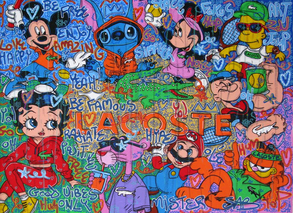 Tableau de RICO SAB a pour titre  Lacoste style style street pop art, street art dim : RICO SABprix:1650