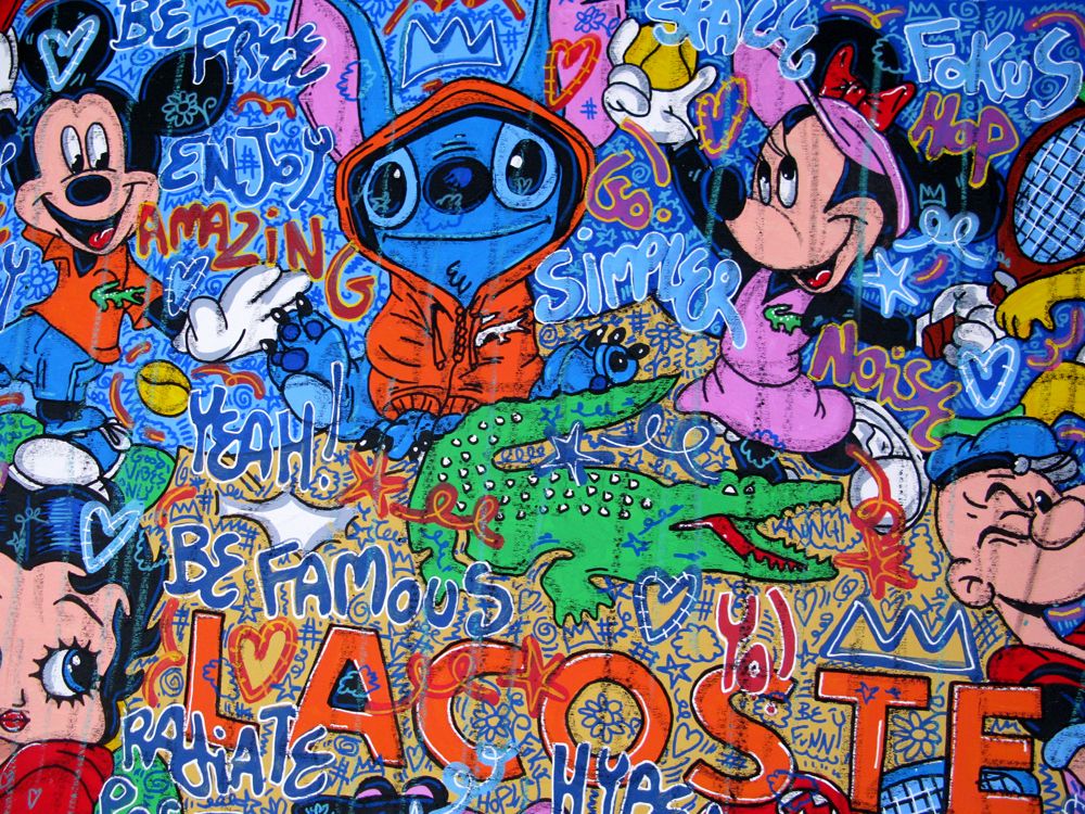 Tableau de RICO SAB a pour titre  Lacoste style style street pop art, street art dim : RICO SABprix:1650