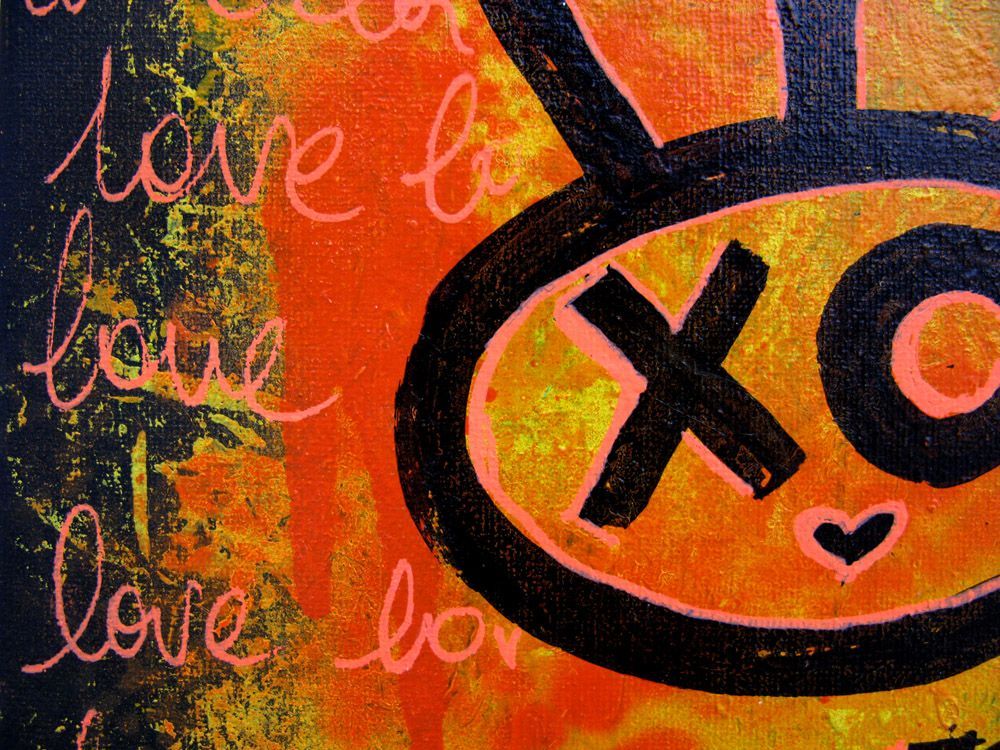 Tableau de LUSSY a pour titre  lapin orange style graffiti, street pop art dim : LUSSYprix:80