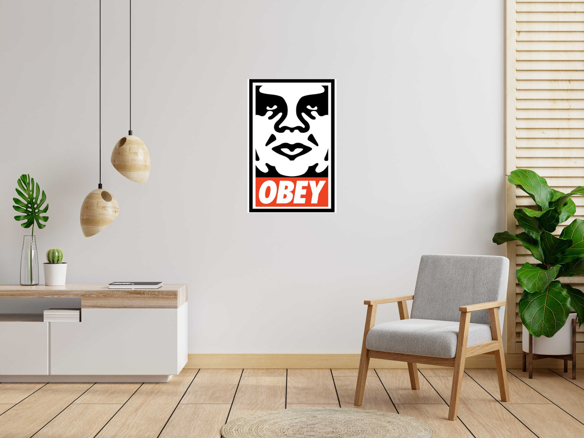 Lithographie OBEY ICON de OBEY : SHEPARD FAIREY dans un intérieur – 91 × 61 cm