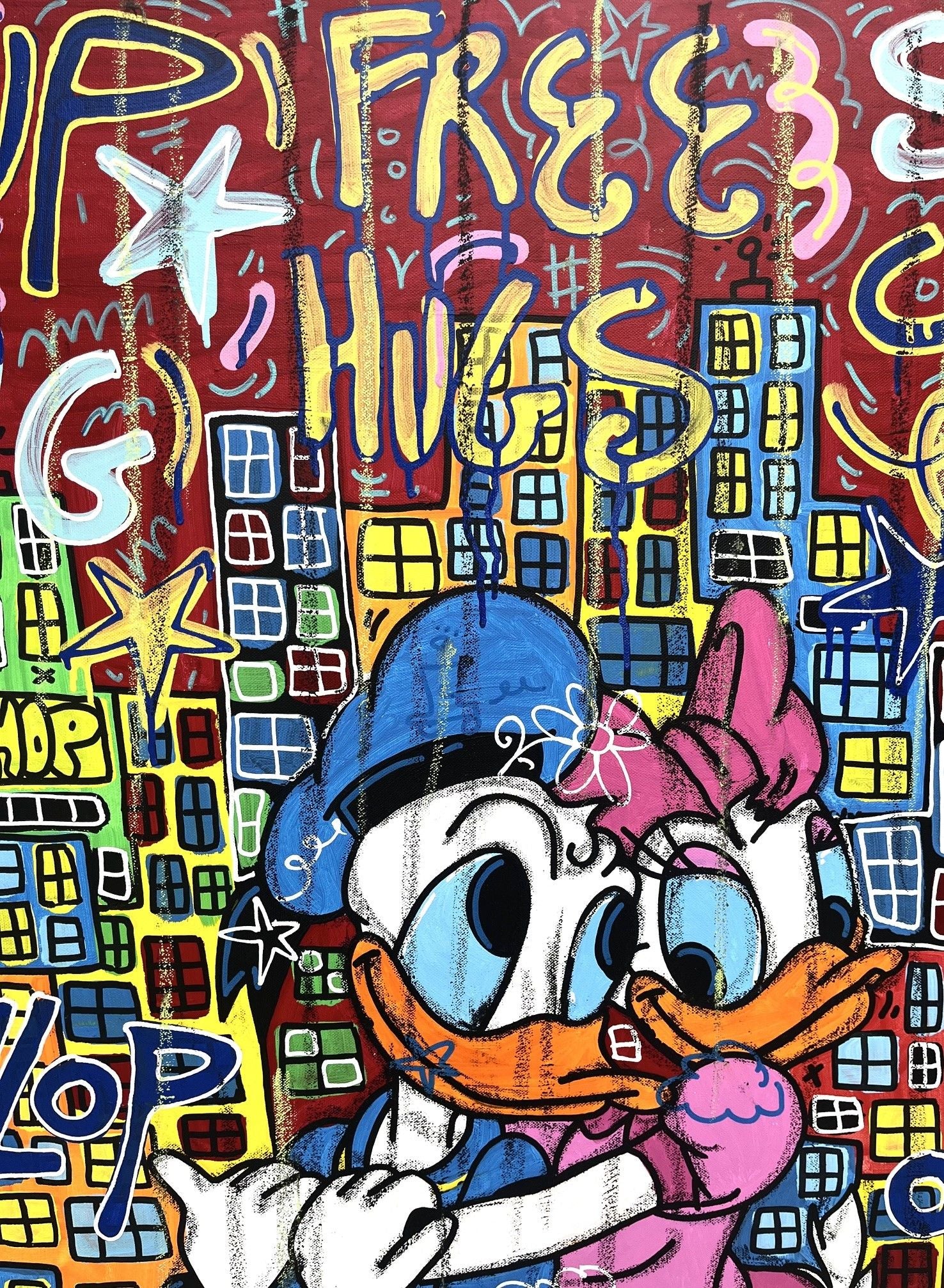 Tableau de RICO SAB a pour titre  LOVE PARIS style street pop art dim : RICO SABprix:950