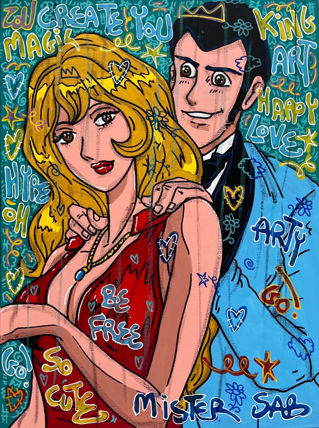Tableau de RICO SAB a pour titre  Lupin III style street pop art dim : RICO SABprix:450