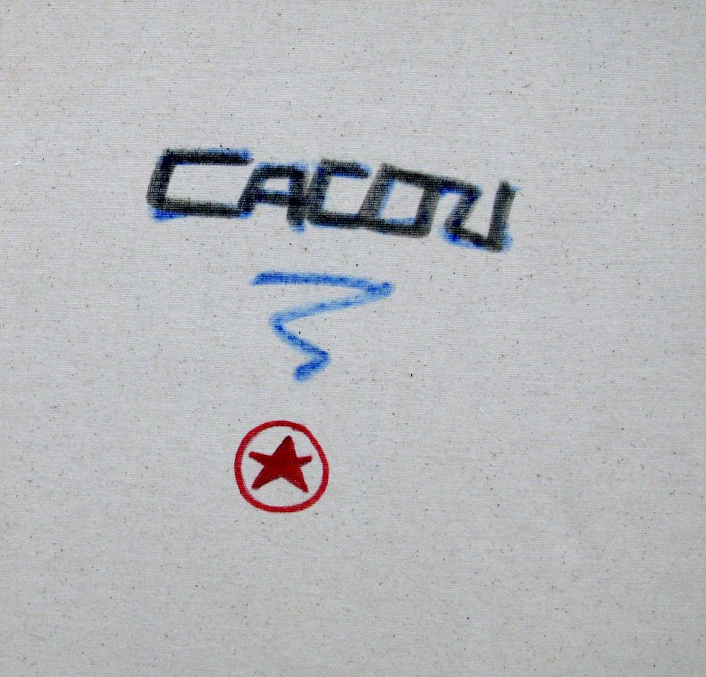 Tableau de CACOU a pour titre  Mademoiselle Pop style graphique dim : CACOUprix:850