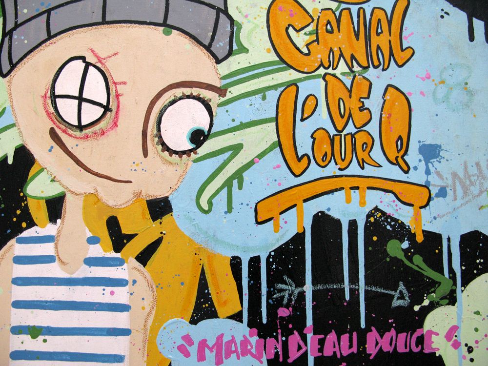 Tableau de DIDIER GOMEZ a pour titre  Marin d'eau douce style street pop art dim : DIDIER GOMEZprix:350