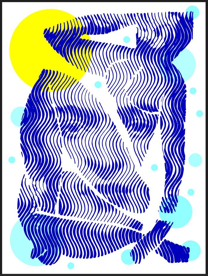 Editions d'art de WAWAPOD a pour titre  Matisse Frida style street pop art, graphique dim : WAWAPODprix:60
