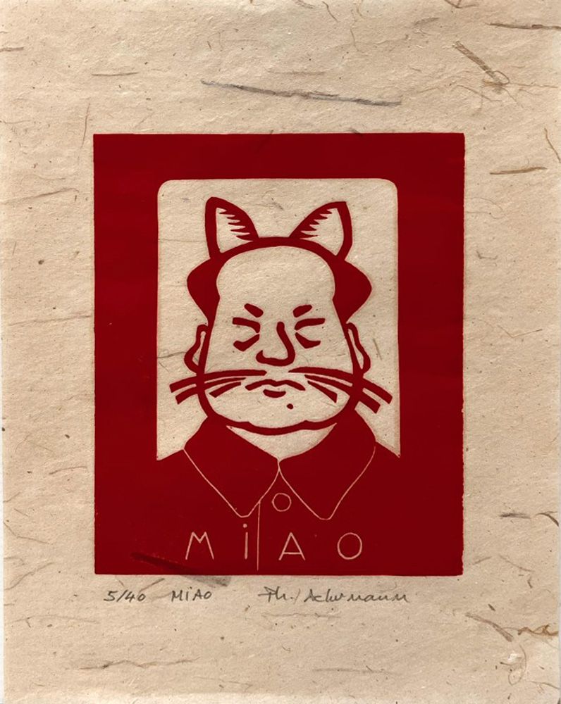 Editions d'art de PHILIPPE ACHERMANN a pour titre  Miao style figuratif, graphique dim : PHILIPPE ACHERMANNprix:40