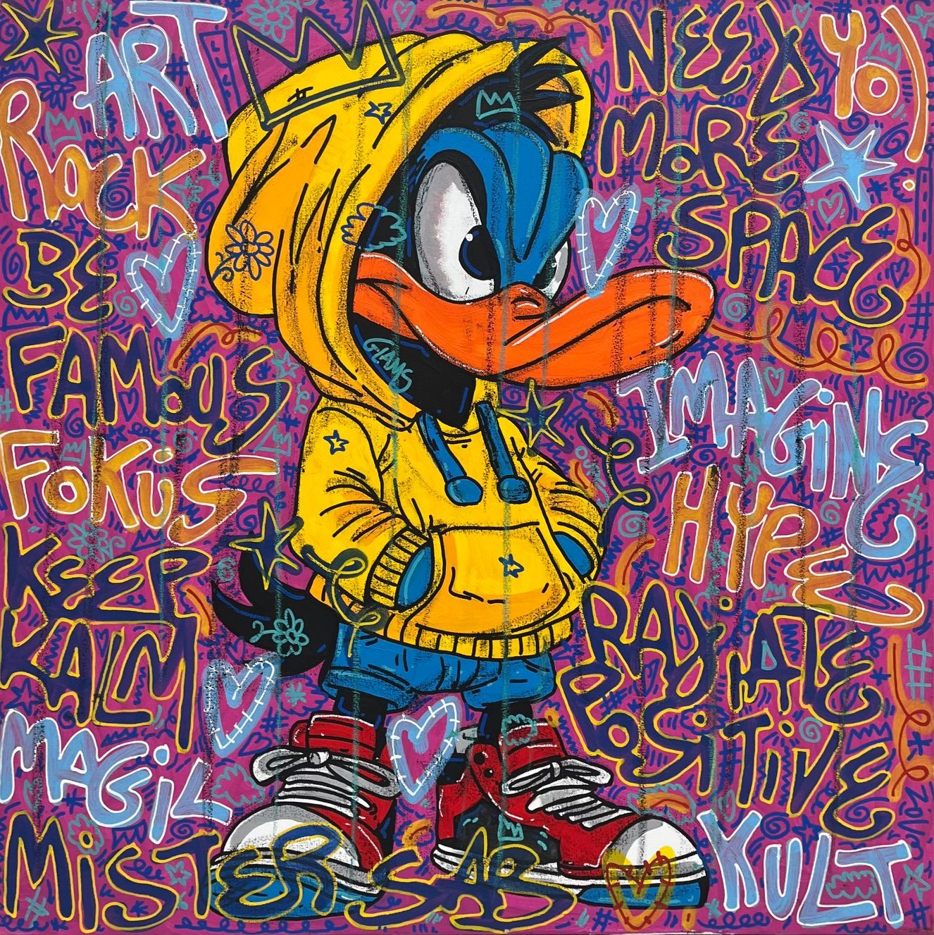 Tableau de RICO SAB a pour titre  Need more Space style street pop art, street art dim : RICO SABprix:600