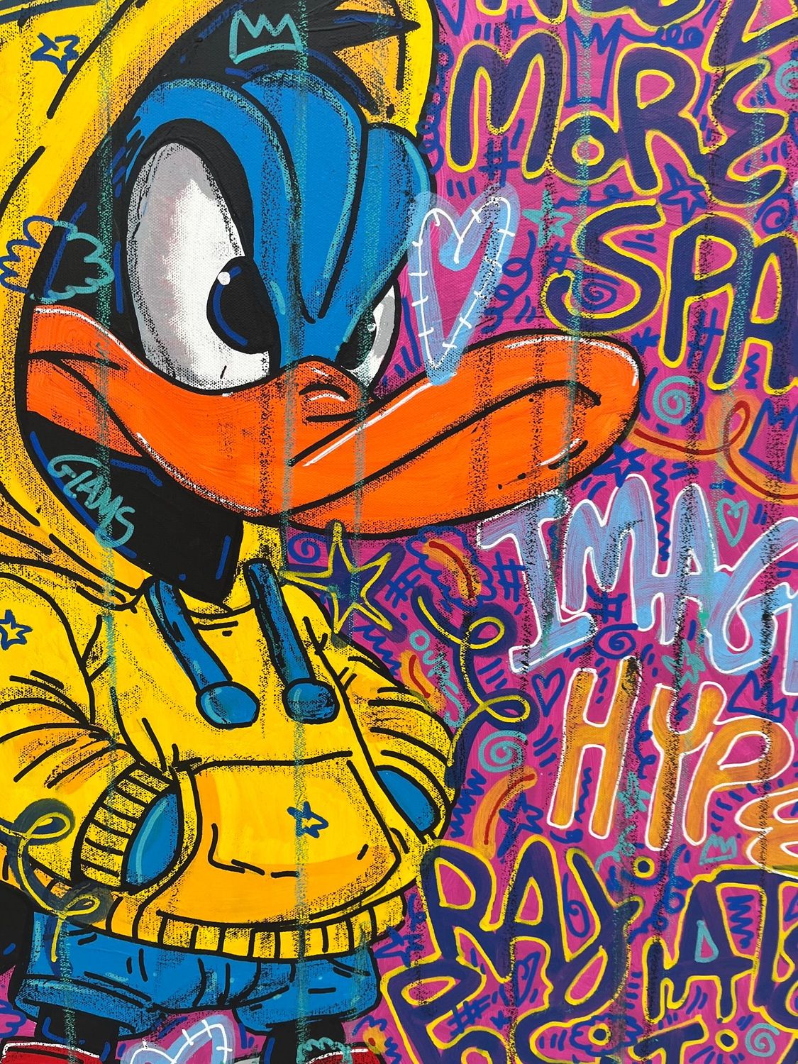 Tableau de RICO SAB a pour titre  Need more Space style street pop art, street art dim : RICO SABprix:600