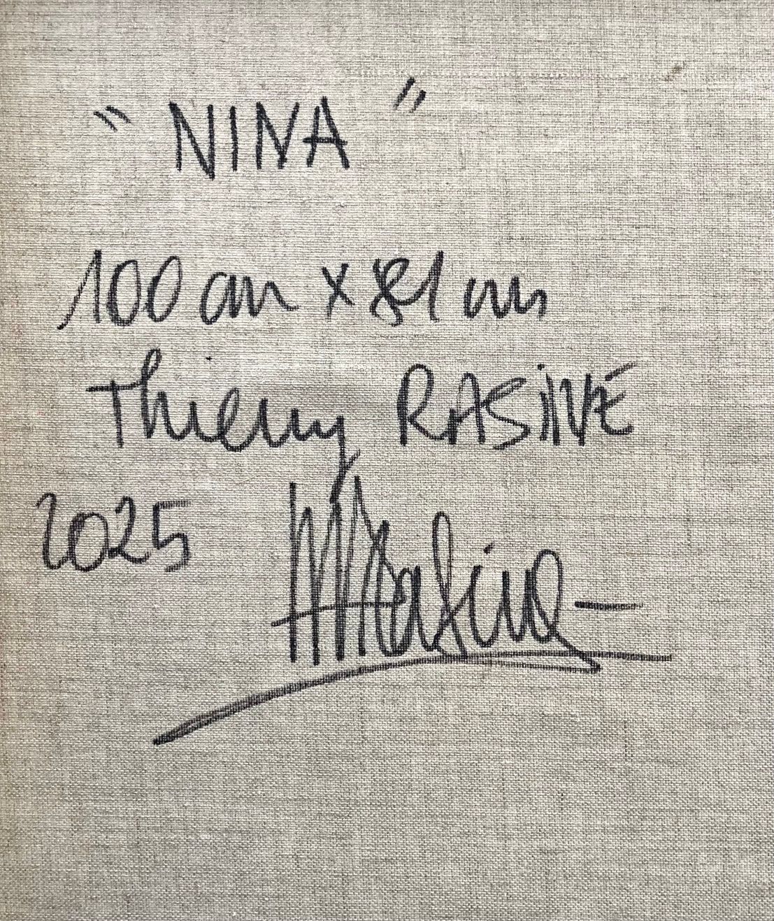Tableau de THIERRY RASINE a pour titre  Nina style street pop art dim : THIERRY RASINEprix:1400