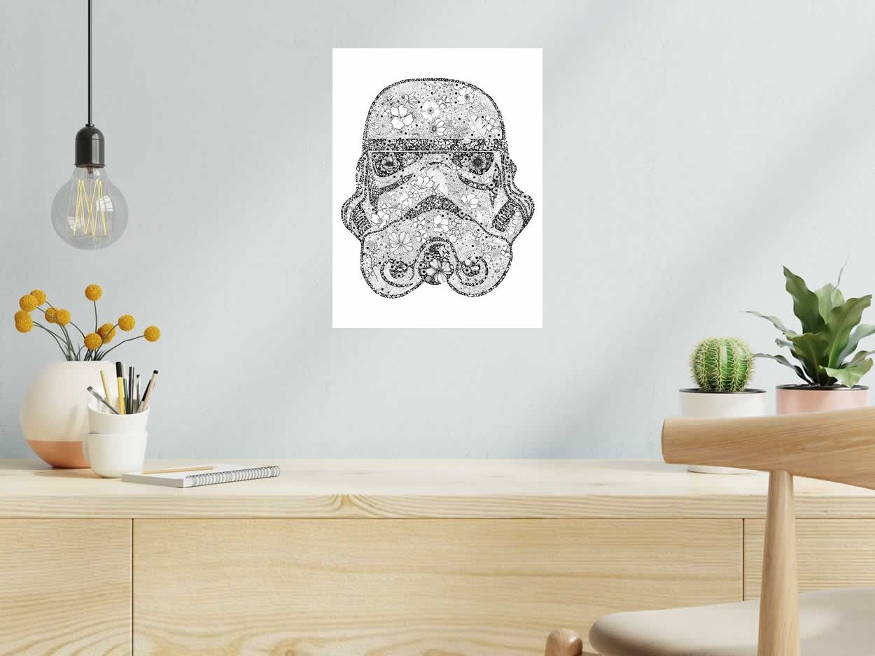 Editions d'art de CAMILLE POLI a pour titre  STORMTROOPER style figuratif, graphique dim : CAMILLE POLIprix:90