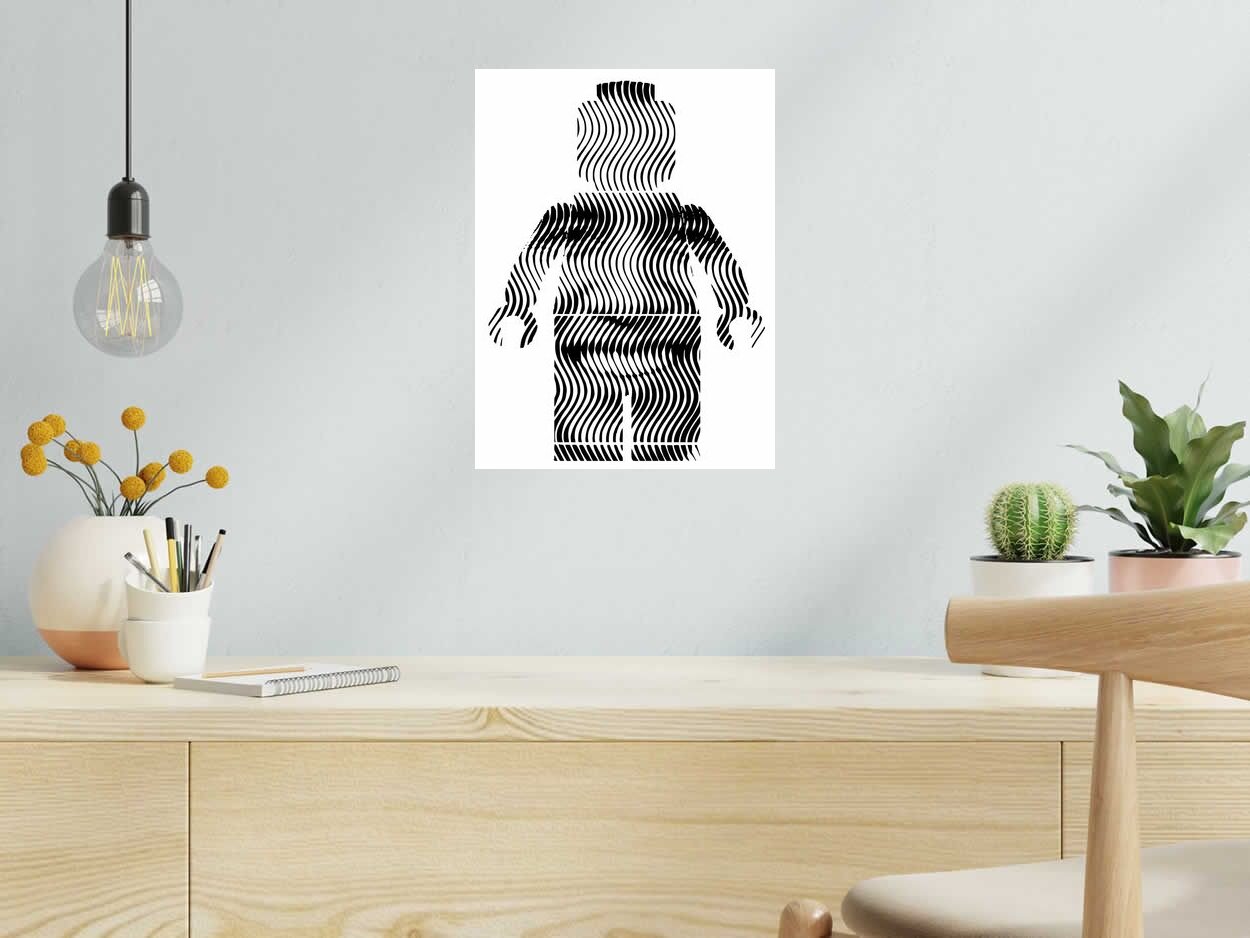 Editions d'art de WAWAPOD a pour titre  LEGOBAMA style street pop art, graphique dim : WAWAPODprix:50