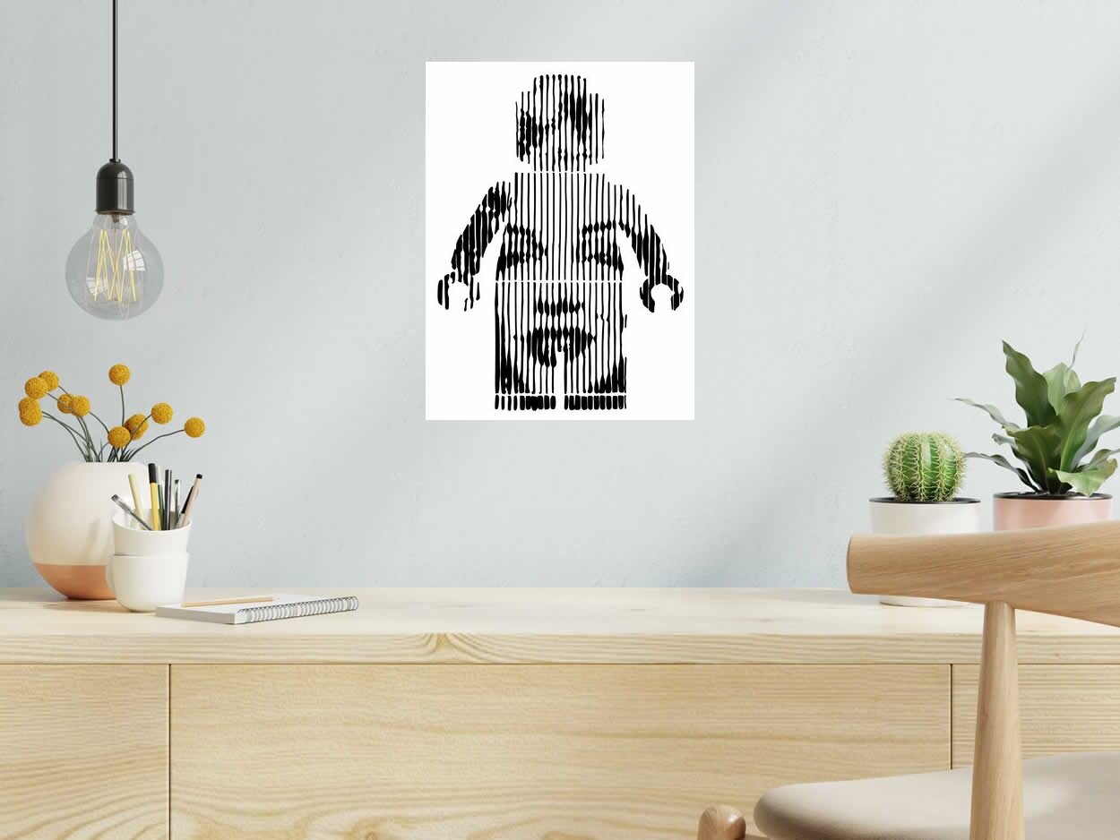 Editions d'art de WAWAPOD a pour titre  LEGO MONROE style street pop art, graphique dim : WAWAPODprix:50
