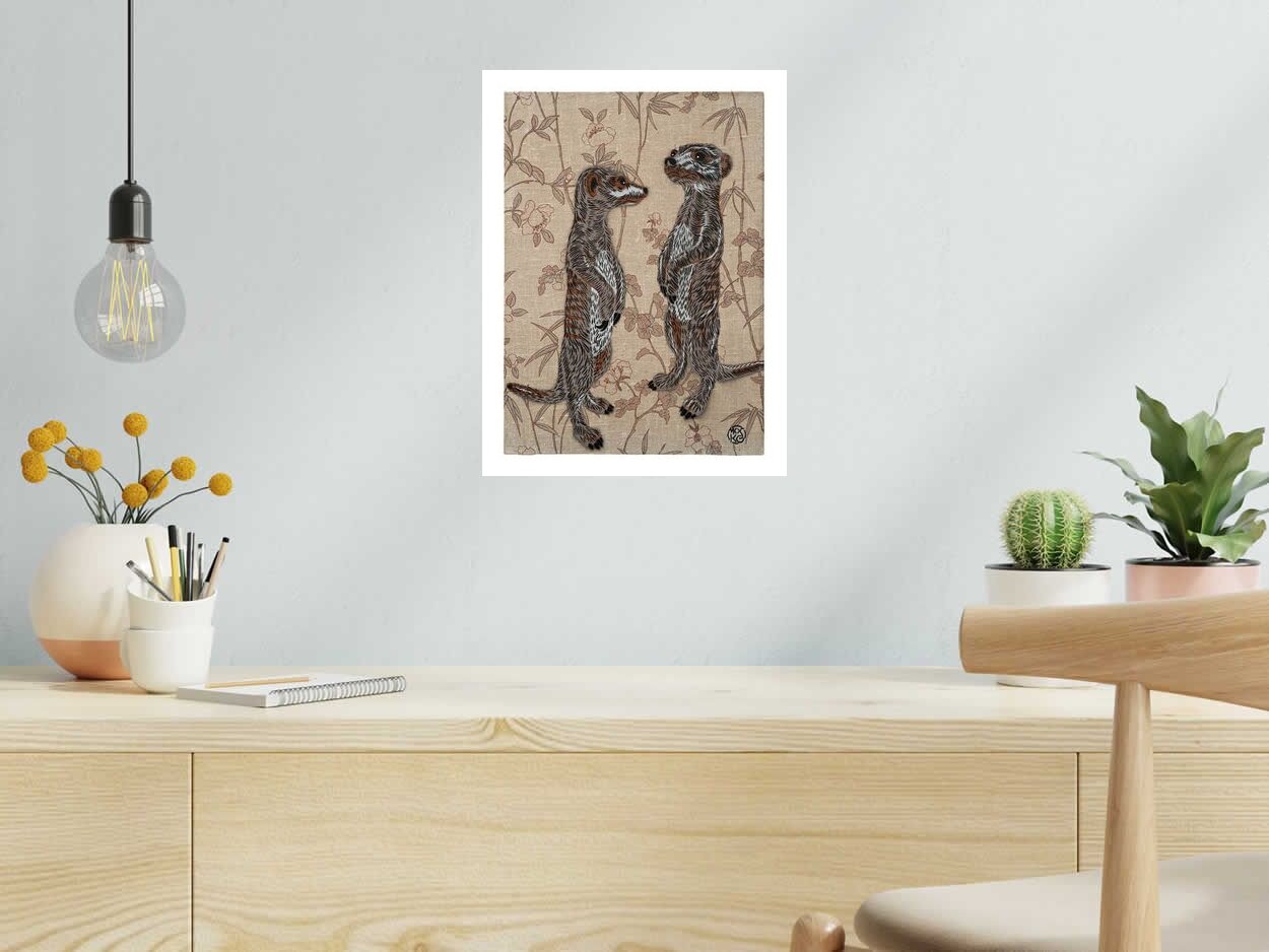 Editions d'art de MOSKO a pour titre  SURICATES style street art  dim : MOSKOprix:75