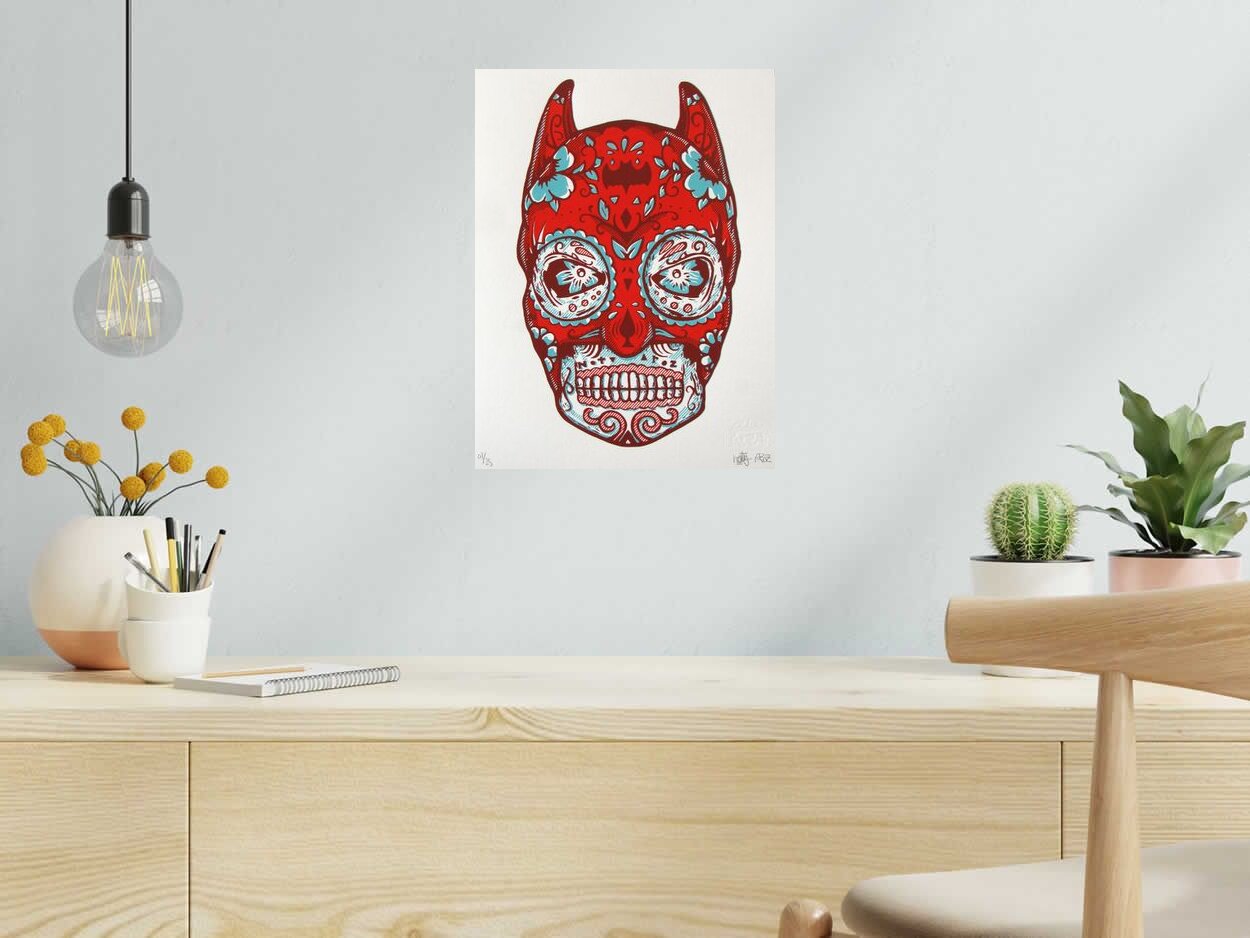 Editions d'art de NOTY AROZ a pour titre  EL MURCIELAGO PILULE ROUGE style figuratif, graphique dim : NOTY AROZprix:70