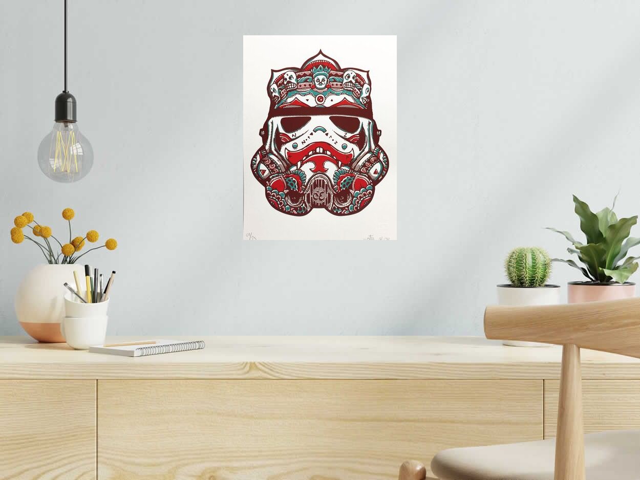 Editions d'art de NOTY AROZ a pour titre  STAR SHIVAR PILULE ROUGE style figuratif, graphique dim : NOTY AROZprix:70