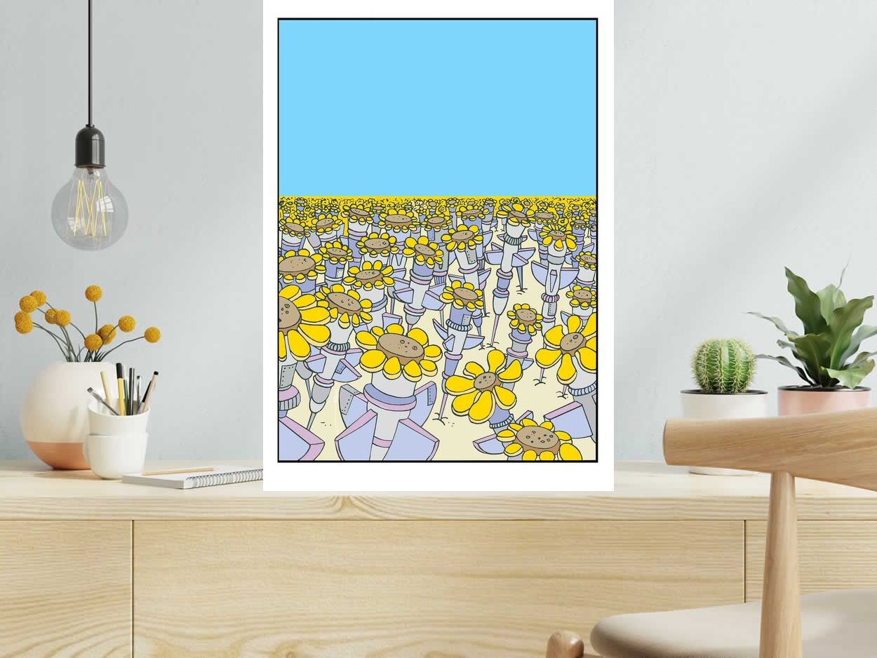 Editions d'art de Mark Temlett a pour titre  Resilience style graphique dim : Mark Temlettprix:190