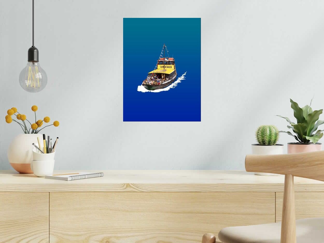 Editions d'art de GILLES INVERNIZZI a pour titre  LE BATEAU A PORTO style figuratif, graphique dim : GILLES INVERNIZZIprix:70