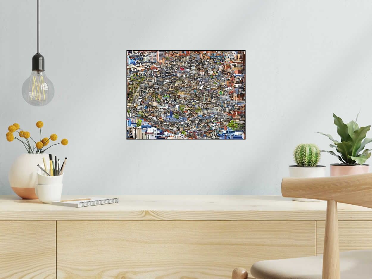 Editions d'art de GILLES INVERNIZZI a pour titre  LES MAISONS DE PARIS style grapique, figurative dim : GILLES INVERNIZZIprix:70