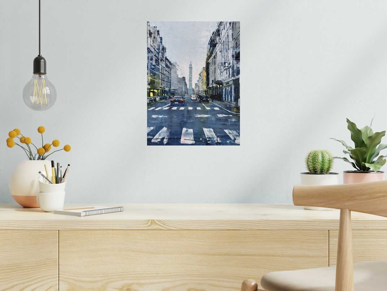 Editions d'art de ADRIEN FAVEAU a pour titre  RUE DE LA PAIX style figuratif dim : ADRIEN FAVEAUprix:70