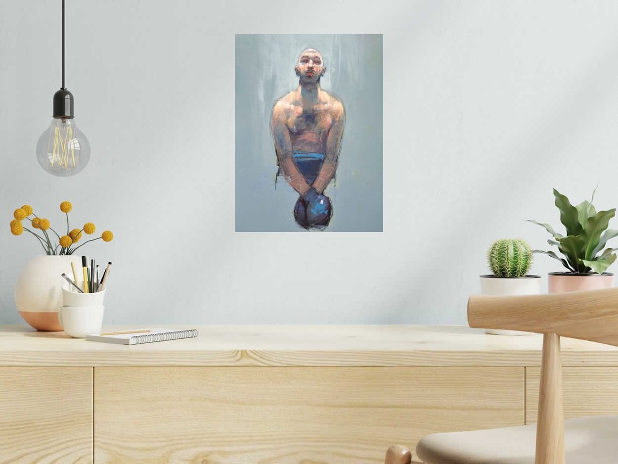 Editions d'art de MASSEBEUF Olivier a pour titre  BOXER style figuratif dim : MASSEBEUF Olivierprix:70