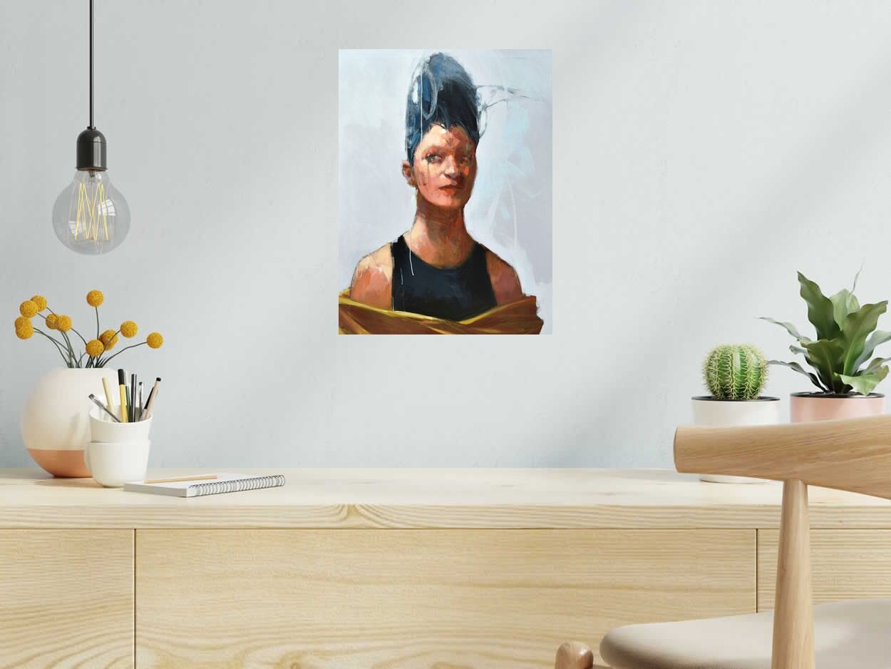 Editions d'art de MASSEBEUF Olivier a pour titre  THE GIRL WHO KNEW TOO MUCH style figuratif dim : MASSEBEUF Olivierprix:70
