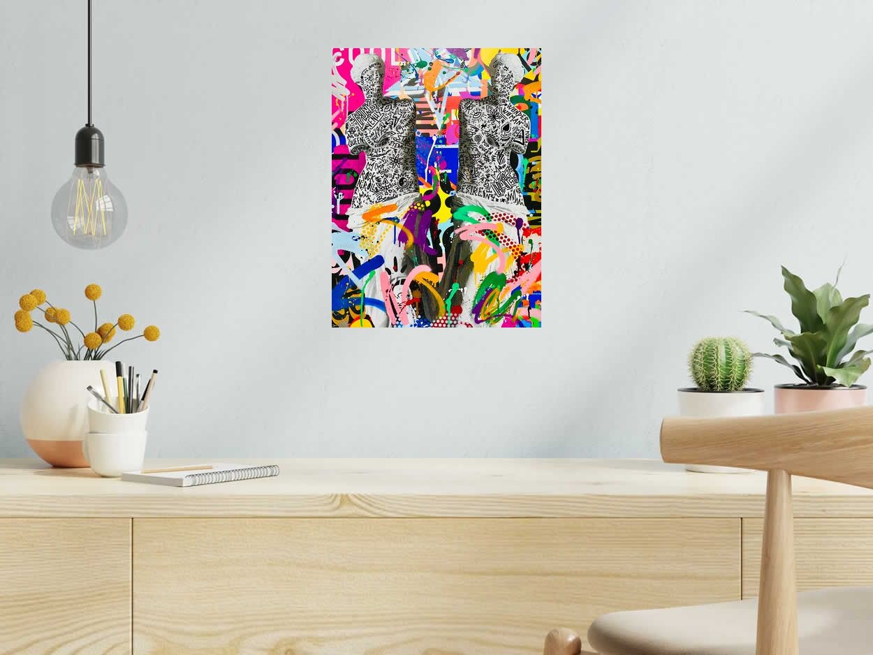 Editions d'art de RS ARTIST a pour titre  DOUBLE STREETY VENUS style street pop art, street art dim : RS ARTISTprix:70