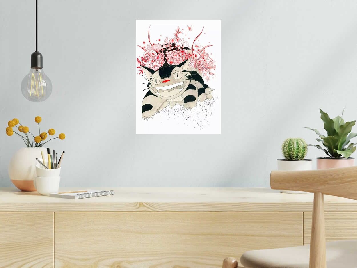 Editions d'art de CAMILLE POLI a pour titre  FLOWER TOTORO III style figuratif dim : CAMILLE POLIprix:90