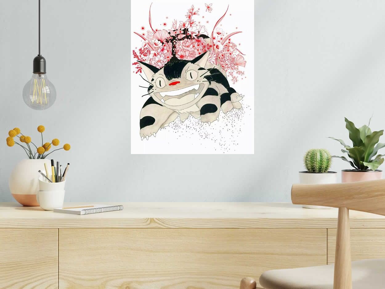 Editions d'art de CAMILLE POLI a pour titre  FLOWER TOTORO III style figuratif dim : CAMILLE POLIprix:160