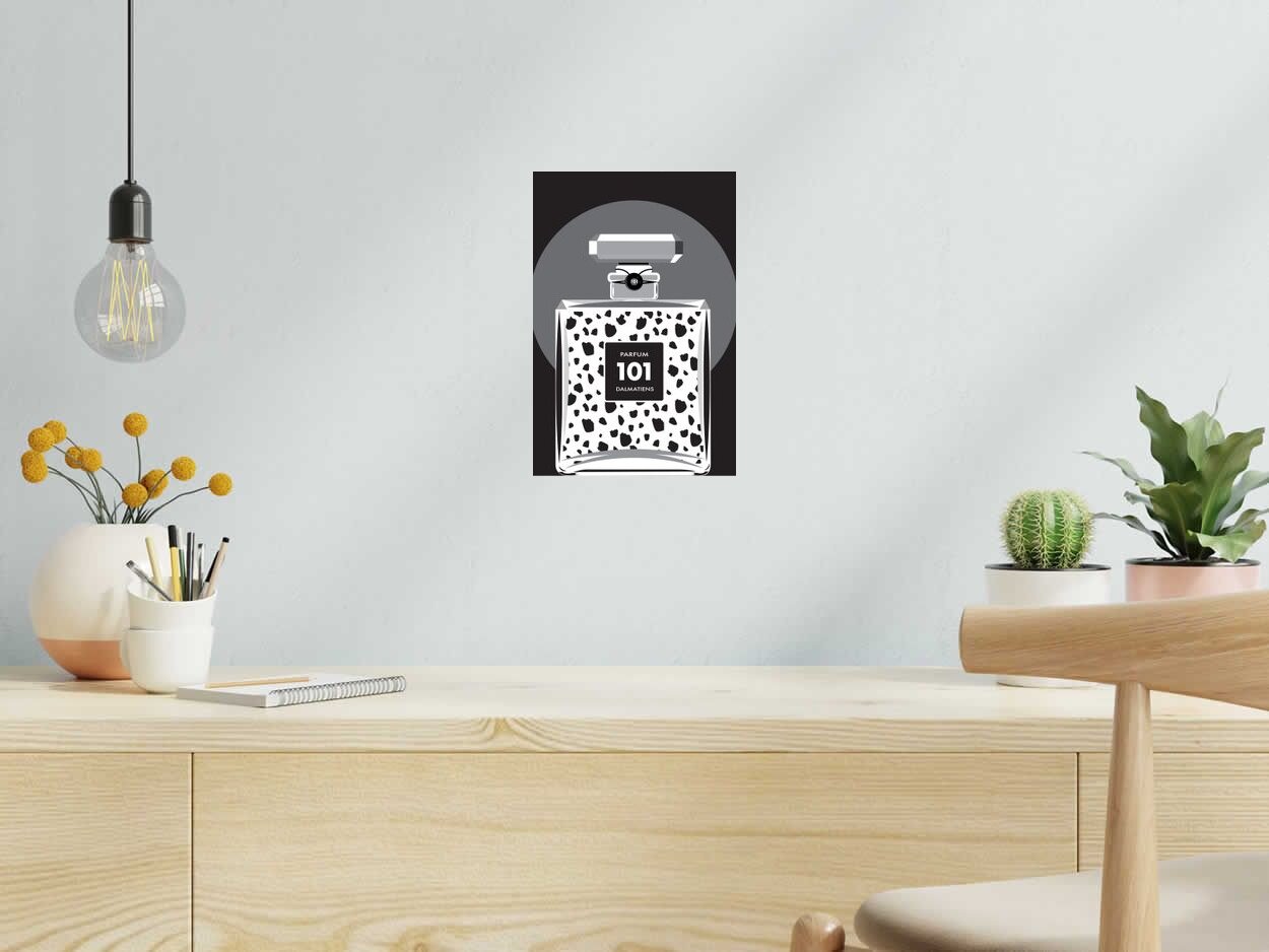 Editions d'art de JMC a pour titre  PARFUM 101 Dalmatiens style figuratif, graphique dim : JMCprix:30